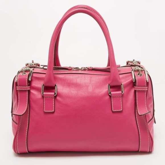 Authentic PreLoved Dolce & Gabbana Fuchsia Leather Satchel - Picture 3 of 6